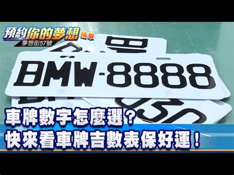 車牌吉凶數字|車牌數字怎麼選，快來看車牌數字吉凶對照表